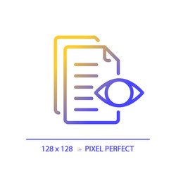 2d preview document thin linear gradient icon vector
