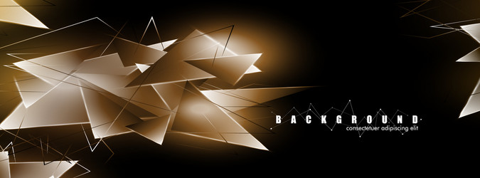 abstract background with glowing triangles vector image