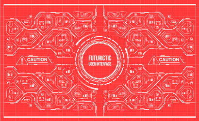 background with futuristic user interface vector image