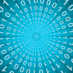 binary code burst radial pattern vector image