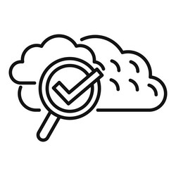 cloud computing verification concept icon vector image