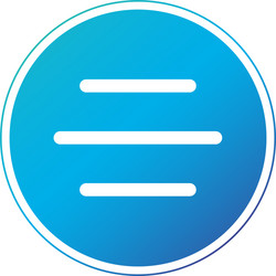 hamburger menu circle icon or button for web vector image