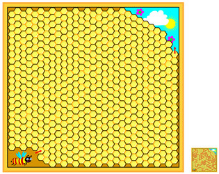 logic puzzle game with labyrinth for children vector image