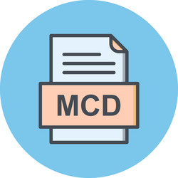 mcd file document icon vector image