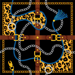 Leopard Print Seamless Pattern vector image