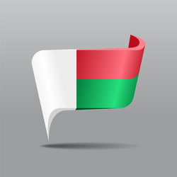 madagascar flag map pointer layout vector image