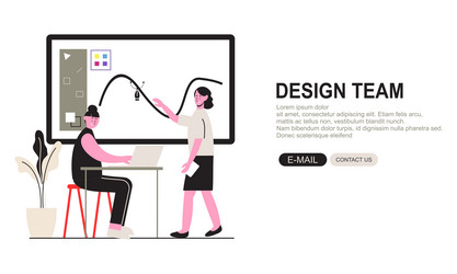web design studio or team working vector image