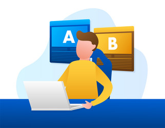 ab testing split test bug fixing user feedback vector image