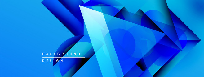 abstract blue shapes create dynamic composition vector image