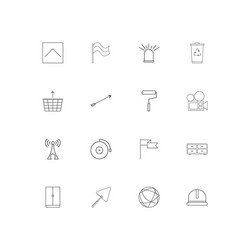 Industry simple linear icons set outlined vector