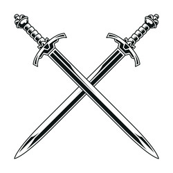 Crossed Swords Vector Art & Graphics