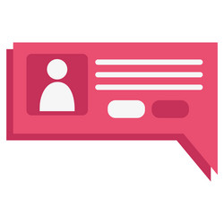 speech bubble with user vector image