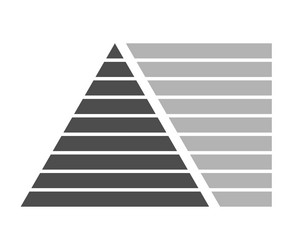 triangle pyramid chart graph icon series vector image