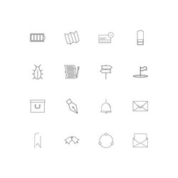 web applications linear thin icons set outlined vector image