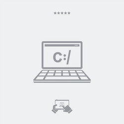 digital programming software icon vector image