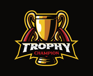 Gaming Trophy Mascot Logo Vector Image