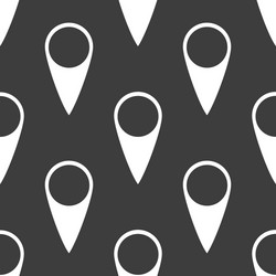 map pointers web icon flat design seamless gray vector image