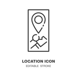 navigation icon map location editable vector