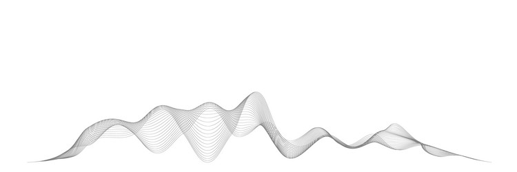 sound wave in abstract style on white background vector