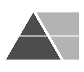 triangle pyramid chart graph icon series vector image