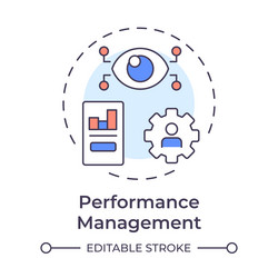 performance management multi color concept icon vector image
