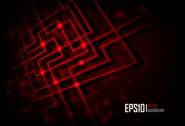Abstract red arrow light circuit power direction Vector Image