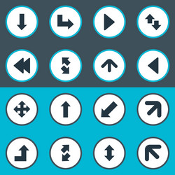 set of simple indicator icons vector image