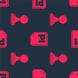 set stamp and id file document on seamless pattern vector image