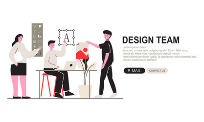 web design studio or team working vector image