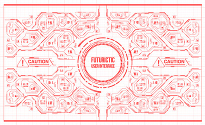 background with futuristic user interface vector image
