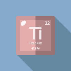 Periodic table element titanium icon Royalty Free Vector