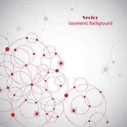 Connected Circles and Dots Pattern vector image