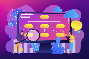 Data driven business model concept vector