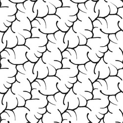 Doodle hand drawn seamless pattern black on white Vector Image