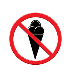 No ice-cream sign vector