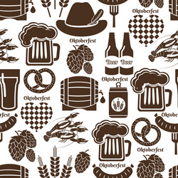 Hop beer seamless pattern background Royalty Free Vector