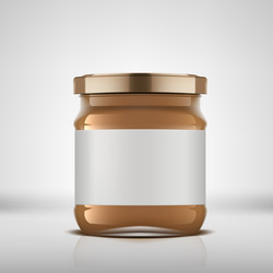 Peanut Butter Jar with Empty Label vector image