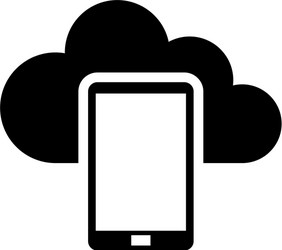 Smartphone cloud computing data backup flat vector