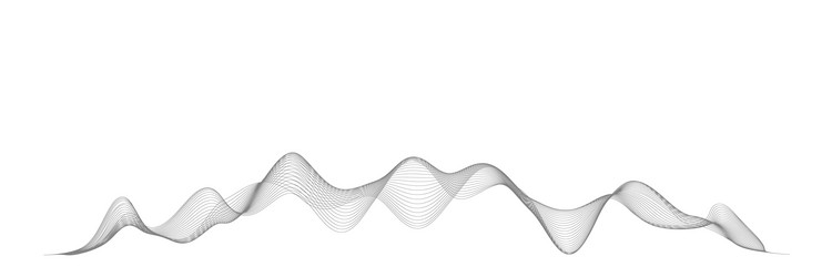 sound wave in abstract style on white background vector image