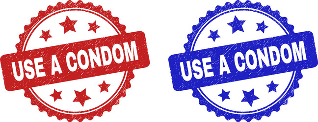 use a condom rosette watermarks using unclean vector image