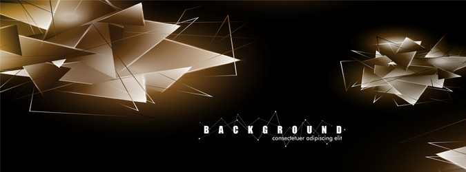 abstract background with glowing triangles vector image