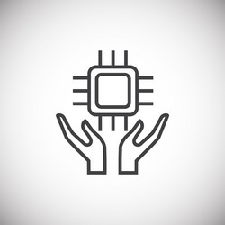 ai icon on background for graphic and web design vector image