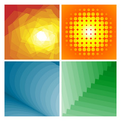 gradient abstract geometric set of four vector image