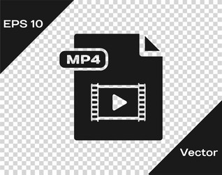 grey mp4 file document download button icon vector image