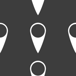 map pointers web icon flat design seamless gray vector image