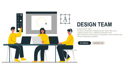 web design studio or team working vector image