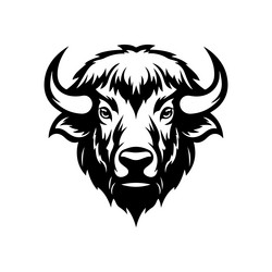 a bison head design on white background Vector Image