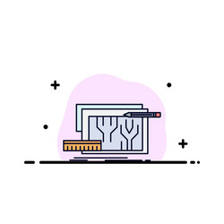 architecture blueprint circuit design engineering vector image