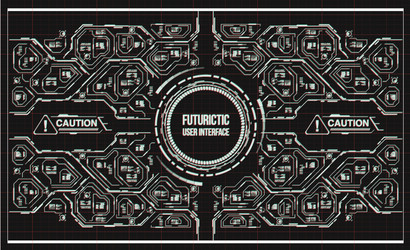 background with futuristic user interface vector image