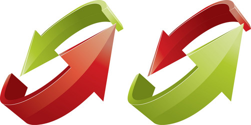 Dynamic 3D Arrows vector image